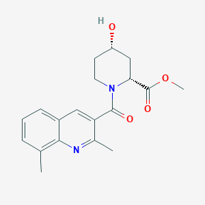 methyl (2R,4S)-1-(2,8-dimethylquinoline-3-carbonyl)-4-hydroxypiperidine-2-carboxylate