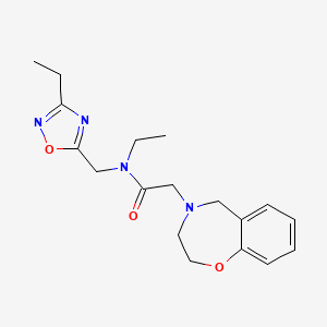 2-(2,3-dihydro-1,4-benzoxazepin-4(5H)-yl)-N-ethyl-N-[(3-ethyl-1,2,4-oxadiazol-5-yl)methyl]acetamide