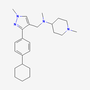 N-{[3-(4-cyclohexylphenyl)-1-methyl-1H-pyrazol-4-yl]methyl}-N,1-dimethyl-4-piperidinamine