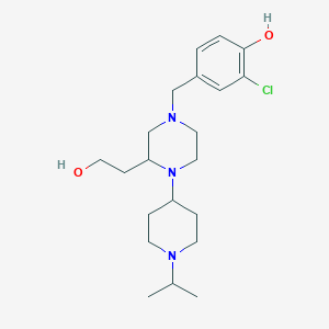 2-chloro-4-{[3-(2-hydroxyethyl)-4-(1-isopropyl-4-piperidinyl)-1-piperazinyl]methyl}phenol