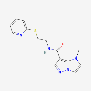 1-methyl-N-[2-(pyridin-2-ylthio)ethyl]-1H-imidazo[1,2-b]pyrazole-7-carboxamide