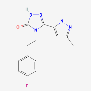 5-(1,3-dimethyl-1H-pyrazol-5-yl)-4-[2-(4-fluorophenyl)ethyl]-2,4-dihydro-3H-1,2,4-triazol-3-one