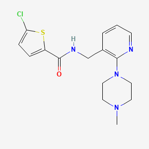 molecular formula C16H19ClN4OS B3791974 5-chloro-N-{[2-(4-methyl-1-piperazinyl)-3-pyridinyl]methyl}-2-thiophenecarboxamide 