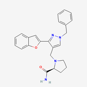 1-{[3-(1-benzofuran-2-yl)-1-benzyl-1H-pyrazol-4-yl]methyl}-L-prolinamide