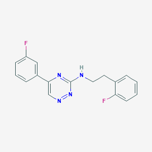 5-(3-fluorophenyl)-N-[2-(2-fluorophenyl)ethyl]-1,2,4-triazin-3-amine