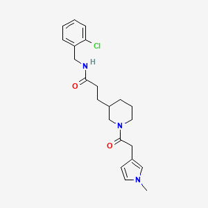 N-[(2-chlorophenyl)methyl]-3-[1-[2-(1-methylpyrrol-3-yl)acetyl]piperidin-3-yl]propanamide