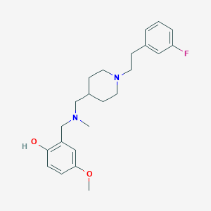 molecular formula C23H31FN2O2 B3792040 2-{[({1-[2-(3-fluorophenyl)ethyl]-4-piperidinyl}methyl)(methyl)amino]methyl}-4-methoxyphenol 