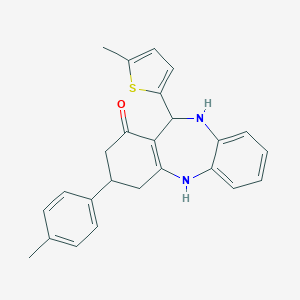 3-(4-methylphenyl)-11-(5-methyl-2-thienyl)-2,3,4,5,10,11-hexahydro-1H-dibenzo[b,e][1,4]diazepin-1-one
