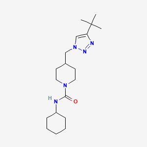 4-[(4-tert-butyl-1H-1,2,3-triazol-1-yl)methyl]-N-cyclohexyl-1-piperidinecarboxamide