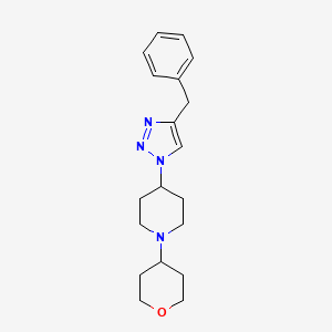 4-(4-benzyl-1H-1,2,3-triazol-1-yl)-1-(tetrahydro-2H-pyran-4-yl)piperidine