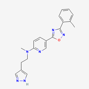 N-methyl-5-[3-(2-methylphenyl)-1,2,4-oxadiazol-5-yl]-N-[2-(1H-pyrazol-4-yl)ethyl]-2-pyridinamine