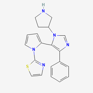 2-[2-(4-phenyl-1-pyrrolidin-3-yl-1H-imidazol-5-yl)-1H-pyrrol-1-yl]-1,3-thiazole