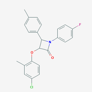 molecular formula C23H19ClFNO2 B379210 3-(4-Chloro-2-methylphenoxy)-1-(4-fluorophenyl)-4-(4-methylphenyl)azetidin-2-one 