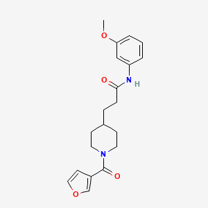 molecular formula C20H24N2O4 B3792102 3-[1-(3-furoyl)-4-piperidinyl]-N-(3-methoxyphenyl)propanamide 