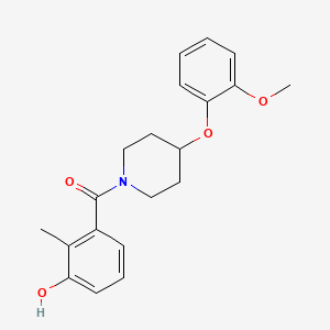 3-{[4-(2-methoxyphenoxy)piperidin-1-yl]carbonyl}-2-methylphenol