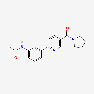 N-{3-[5-(pyrrolidin-1-ylcarbonyl)pyridin-2-yl]phenyl}acetamide