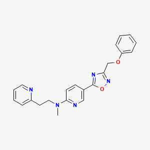 N-methyl-5-[3-(phenoxymethyl)-1,2,4-oxadiazol-5-yl]-N-[2-(2-pyridinyl)ethyl]-2-pyridinamine