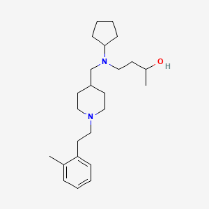 molecular formula C24H40N2O B3792174 4-[Cyclopentyl-[[1-[2-(2-methylphenyl)ethyl]piperidin-4-yl]methyl]amino]butan-2-ol 