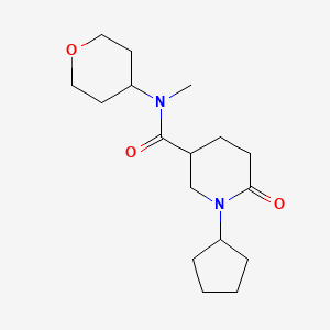 1-cyclopentyl-N-methyl-6-oxo-N-(tetrahydro-2H-pyran-4-yl)-3-piperidinecarboxamide