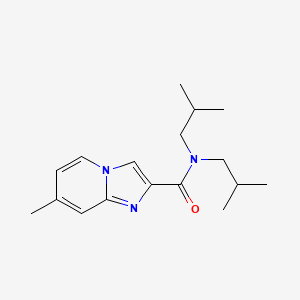 7-methyl-N,N-bis(2-methylpropyl)imidazo[1,2-a]pyridine-2-carboxamide