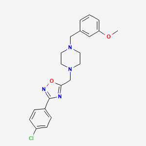 1-{[3-(4-chlorophenyl)-1,2,4-oxadiazol-5-yl]methyl}-4-(3-methoxybenzyl)piperazine