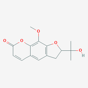 molecular formula C15H16O5 B037922 2-(2-羟基丙烷-2-基)-9-甲氧基-2,3-二氢呋喃(3,2-g)色烯-7-酮 CAS No. 121498-42-8