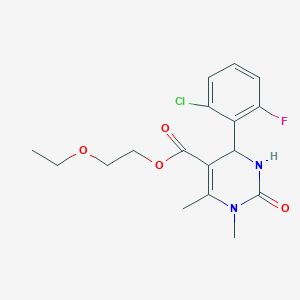 2-Ethoxyethyl 4-(2-chloro-6-fluorophenyl)-1,6-dimethyl-2-oxo-1,2,3,4-tetrahydro-5-pyrimidinecarboxylate