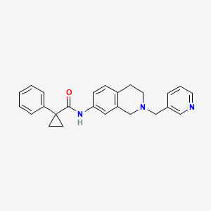 1-phenyl-N-[2-(pyridin-3-ylmethyl)-3,4-dihydro-1H-isoquinolin-7-yl]cyclopropane-1-carboxamide