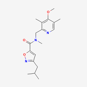 3-isobutyl-N-[(4-methoxy-3,5-dimethylpyridin-2-yl)methyl]-N-methylisoxazole-5-carboxamide