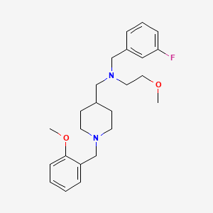 N-[(3-fluorophenyl)methyl]-2-methoxy-N-[[1-[(2-methoxyphenyl)methyl]piperidin-4-yl]methyl]ethanamine