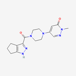 2-Methyl-5-[4-(1,4,5,6-tetrahydrocyclopenta[c]pyrazole-3-carbonyl)piperazin-1-yl]pyridazin-3-one