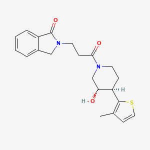 molecular formula C21H24N2O3S B3792256 2-{3-[(3S*,4R*)-3-hydroxy-4-(3-methyl-2-thienyl)piperidin-1-yl]-3-oxopropyl}isoindolin-1-one 