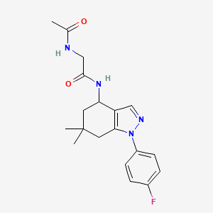 N~2~-acetyl-N~1~-[1-(4-fluorophenyl)-6,6-dimethyl-4,5,6,7-tetrahydro-1H-indazol-4-yl]glycinamide