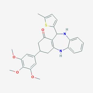 11-(5-methyl-2-thienyl)-3-(3,4,5-trimethoxyphenyl)-2,3,4,5,10,11-hexahydro-1H-dibenzo[b,e][1,4]diazepin-1-one