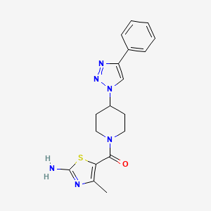 4-methyl-5-{[4-(4-phenyl-1H-1,2,3-triazol-1-yl)-1-piperidinyl]carbonyl}-1,3-thiazol-2-amine