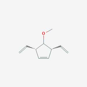 molecular formula C10H14O B037923 (3R,5S)-3,5-Bis(ethenyl)-4-methoxycyclopentene CAS No. 122206-03-5