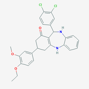 11-(3,4-dichlorophenyl)-3-(4-ethoxy-3-methoxyphenyl)-2,3,4,5,10,11-hexahydro-1H-dibenzo[b,e][1,4]diazepin-1-one