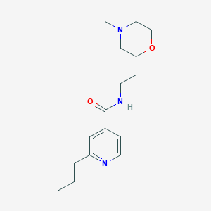 molecular formula C16H25N3O2 B3792304 N-[2-(4-methylmorpholin-2-yl)ethyl]-2-propylisonicotinamide 