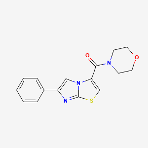 molecular formula C16H15N3O2S B3792312 Morpholin-4-yl-(6-phenylimidazo[2,1-b][1,3]thiazol-3-yl)methanone 