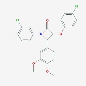 1-(3-Chloro-4-methylphenyl)-3-(4-chlorophenoxy)-4-(3,4-dimethoxyphenyl)azetidin-2-one