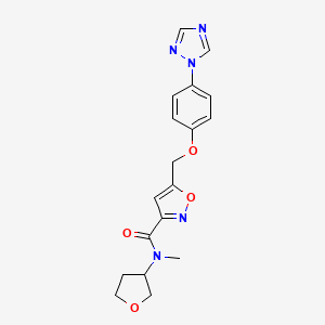 N-methyl-N-(tetrahydro-3-furanyl)-5-{[4-(1H-1,2,4-triazol-1-yl)phenoxy]methyl}-3-isoxazolecarboxamide