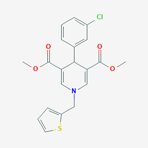 Dimethyl 4-(3-chlorophenyl)-1-(2-thienylmethyl)-1,4-dihydro-3,5-pyridinedicarboxylate