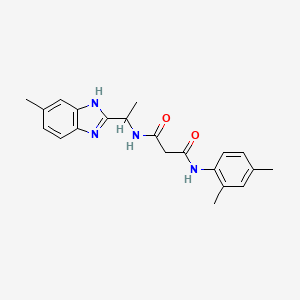 N-(2,4-dimethylphenyl)-N'-[1-(5-methyl-1H-benzimidazol-2-yl)ethyl]malonamide