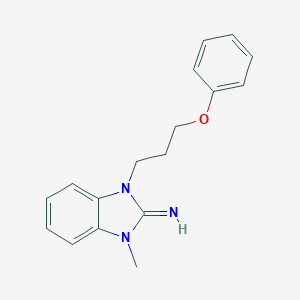 molecular formula C17H19N3O B379237 1-methyl-3-(3-phenoxypropyl)-1,3-dihydro-2H-benzimidazol-2-imine 