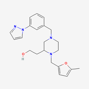 2-{1-[(5-methyl-2-furyl)methyl]-4-[3-(1H-pyrazol-1-yl)benzyl]-2-piperazinyl}ethanol