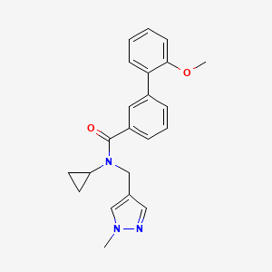 molecular formula C22H23N3O2 B3792383 N-cyclopropyl-2'-methoxy-N-[(1-methyl-1H-pyrazol-4-yl)methyl]biphenyl-3-carboxamide 