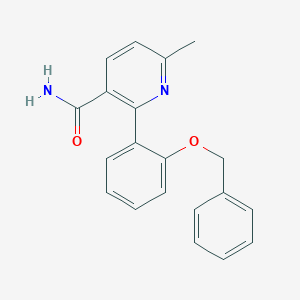 molecular formula C20H18N2O2 B3792396 6-Methyl-2-(2-phenylmethoxyphenyl)pyridine-3-carboxamide 