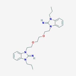 molecular formula C26H36N6O2 B379240 1-[2-[2-[2-(2-Imino-3-propylbenzimidazol-1-yl)ethoxy]ethoxy]ethyl]-3-propylbenzimidazol-2-imine 