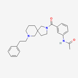 molecular formula C25H31N3O2 B3792407 N-(3-{[7-(2-phenylethyl)-2,7-diazaspiro[4.5]dec-2-yl]carbonyl}phenyl)acetamide 