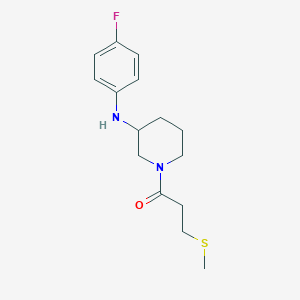 molecular formula C15H21FN2OS B3792415 N-(4-fluorophenyl)-1-[3-(methylthio)propanoyl]-3-piperidinamine 